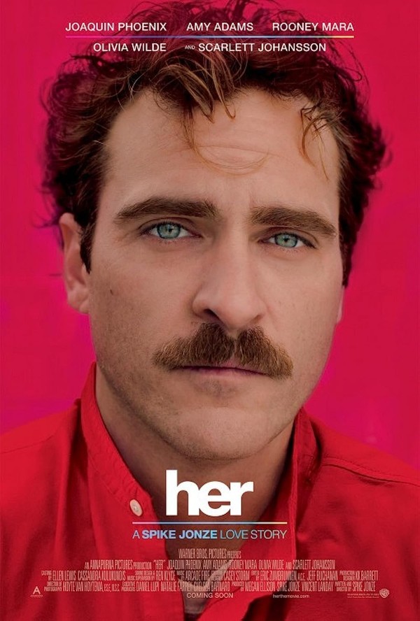 2013년에 공전의 히트를 쳤던 영화 ‘Her'는 인공지능체계인 사만사와 사랑에 빠진 홀로된 작가의 이야기이다. 사진=영화 포스터