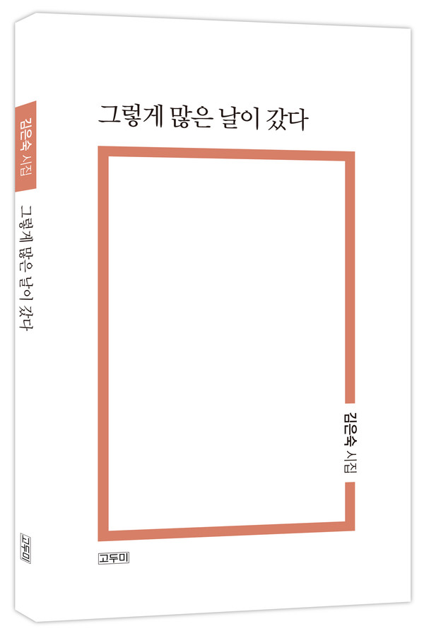 김은숙 시인 청주에 있는 도서출판 고두미에서 낸 여섯 번째 시집 ‘그렇게 많은 날이 갔다.