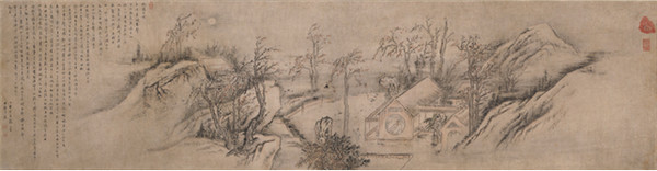 추성부도(김홍도(1745-1806 이후), 조선 1805년, 종이에 엷은 색, 55.8×214.7cm, 보물)