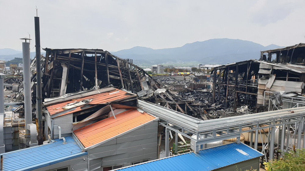 충주 중원산업단지 화재현장의 참혹한 모습
