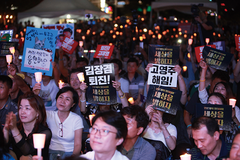 2017년 여름 민주언론시민연합은 ‘KBS·MBC 정상화 시민행동’ 활동을 벌였다. / 민주언론시민연합